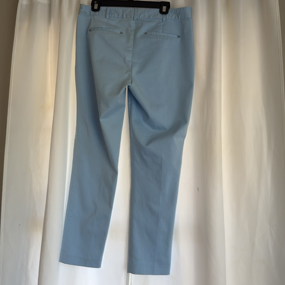 Michael Kors size 10 light blue straight leg dress pants petite short